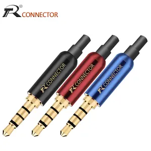 Высококачественный штекер 3,5 мм, аудиоразъем, 4-полюсный позолоченный адаптер для наушников для самостоятельной сборки стереогарнитуры, наушниковремонта наушников