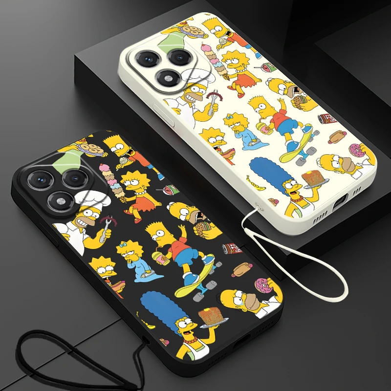Фото Чехол для телефона с рисунком S-Simpsons для Honor X7a X7b X8a X9b X5c X8b X9D X9C X7d X9a, мягкий чехол №2