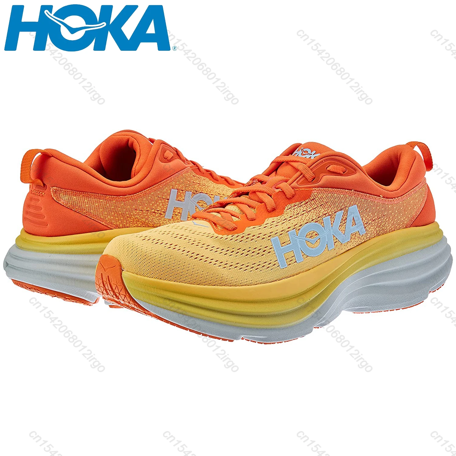 HOKA Bondi 8 Sneakers Men Athletic Running Shoes for Women Breathable Mesh Outdoor Non Slip Casual Walking Gym Male Sports Shoes