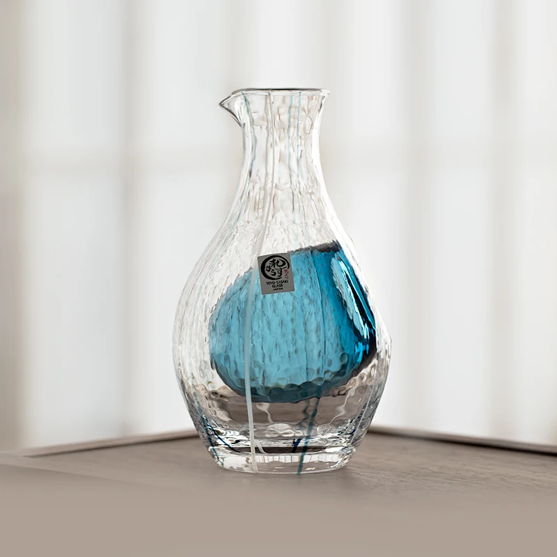 

Высококачественная стеклянная плоская фляжка ручной работы, Классический бытовой сакэ, столовые принадлежности в японском стиле