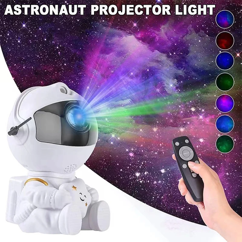 

Starry Sky Astronaut Night Light Star Projector Lamp With Remote Control And Timer Mood Lighting Home Room Decor Gifts