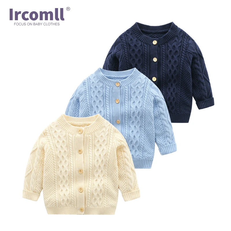 

Ircomll Spring Newborn baby Sweaters Kids Newborn Coats Knitted Boys Girls Toddler Solid Sweater Infant Single Breasted Cardiga