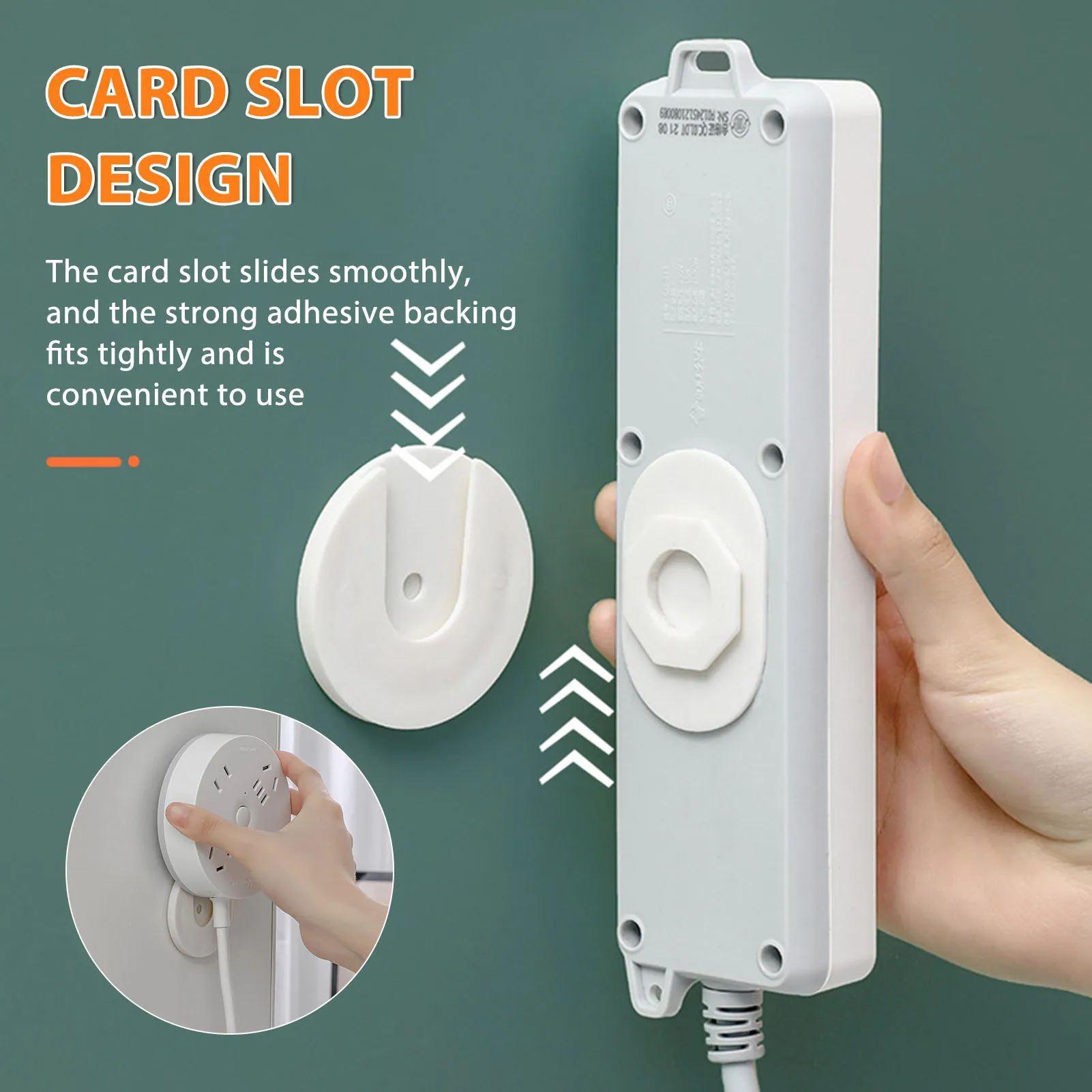

Wall Mounted Socket Holder Traceless Plug Storage Hook Adhesive Cable Organizer Storage Tool Sticky Socket Stand Wall Hooks Set