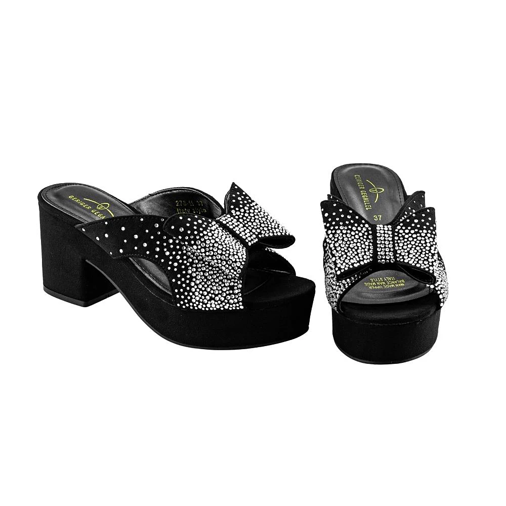 Silvery Wedding Pumps for Women Bowknot Comfy Shoes Summer Evening Party Shoe to Match Dress Top Designer Mules Sandals Women