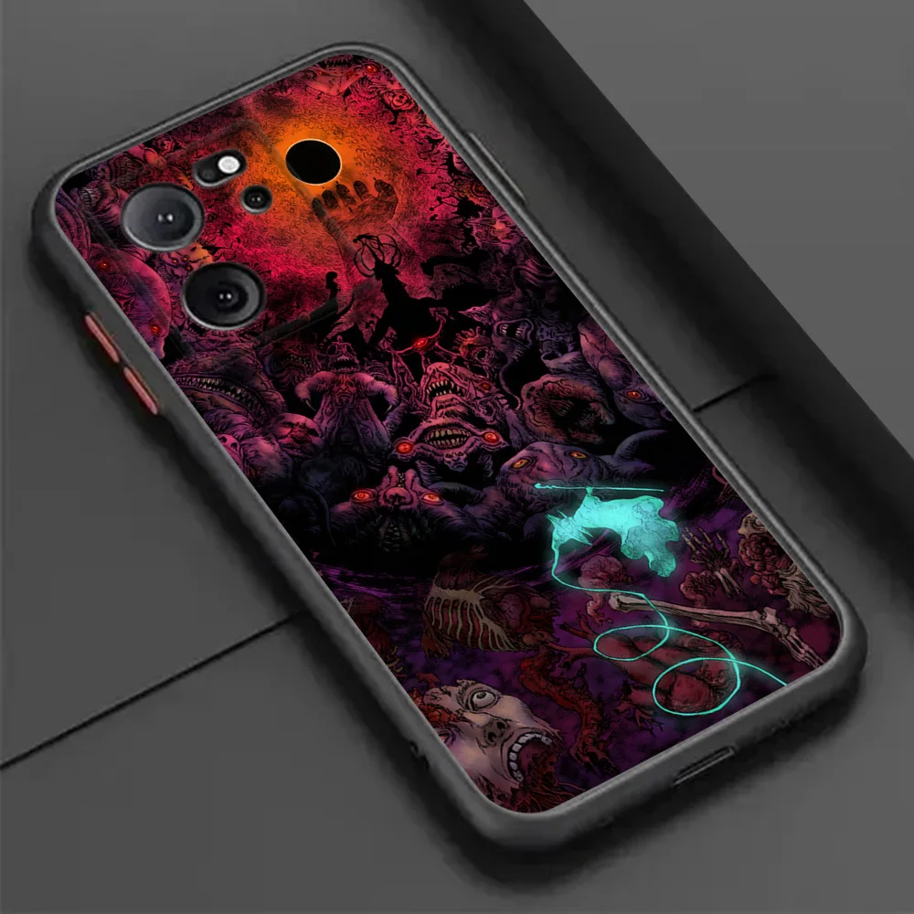 Фото Чехол для телефона Xiaomi Redmi Note 13Pro 5G 12s 12c 12 12t 12x 11s 11t 11Lite Anime Berserk Guts Полупрозрачная матовая мягкая задняя крышка №3