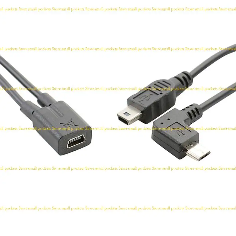 Фото R1WD Мини-USB-разветвитель кабель «мама» на 5-контактный разъем «папа» микро-папа зарядный кабель №3