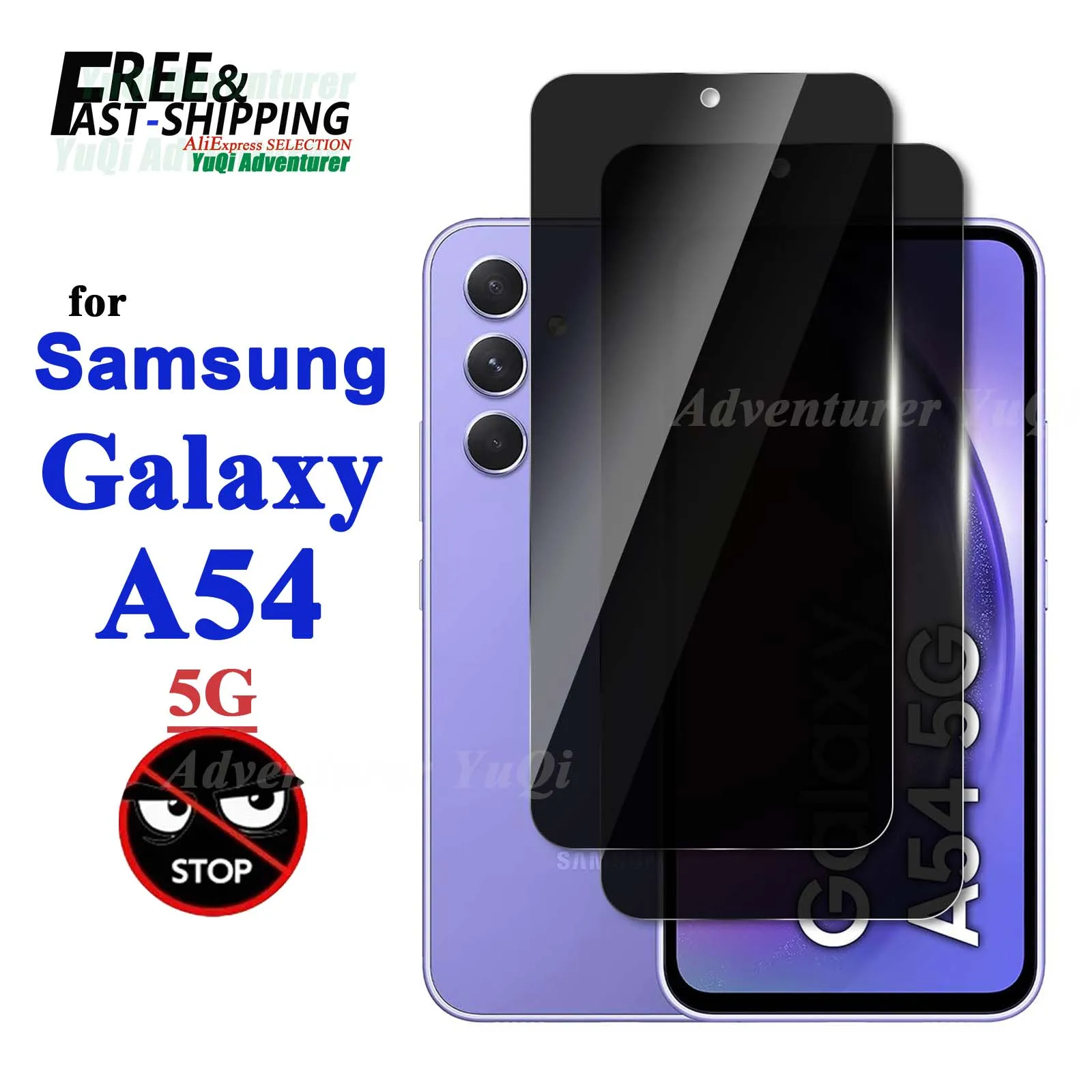 Противошпионская Защита экрана для Galaxy A54 Samsung HD закаленное стекло защиты от