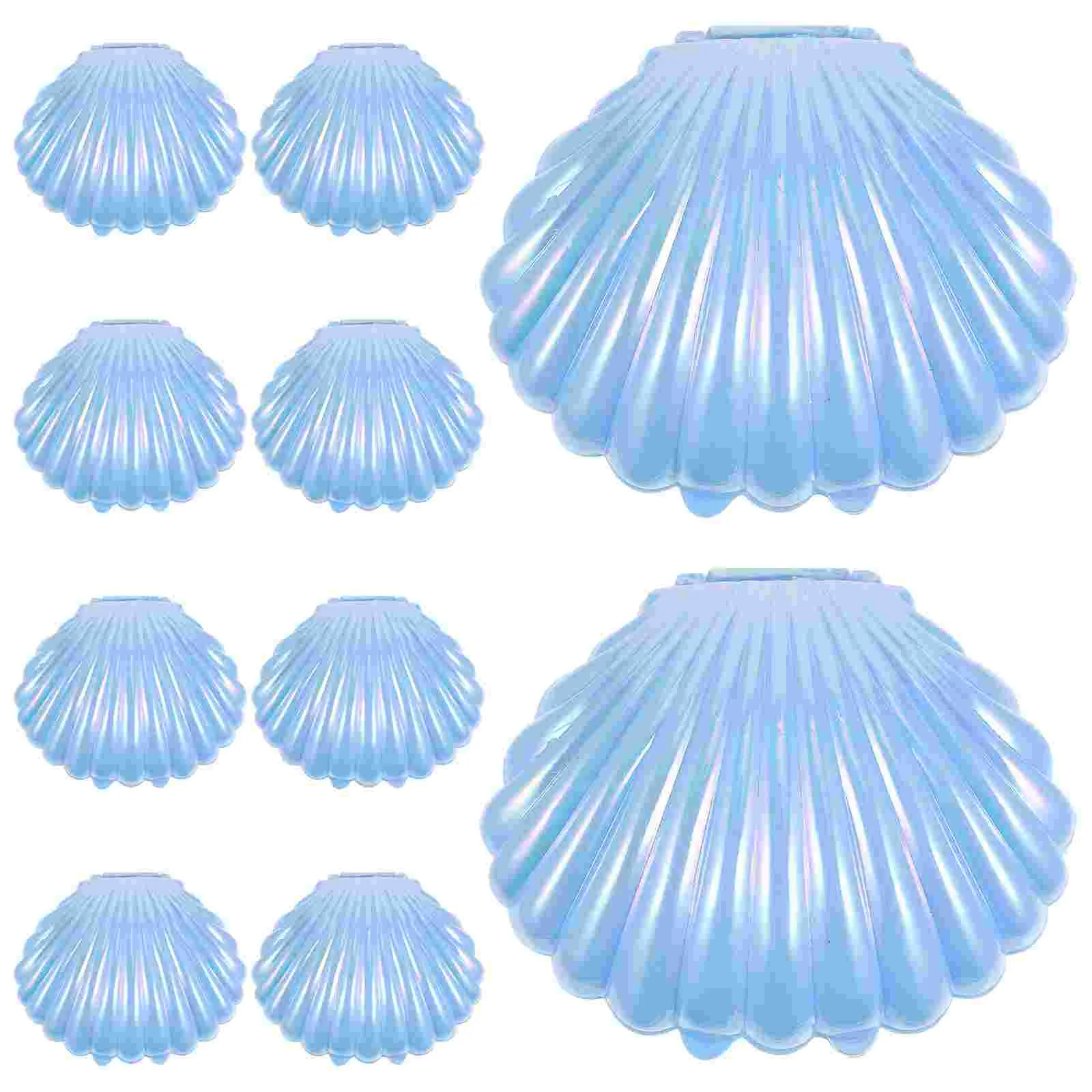 10 Pcs Pearl Candy Box Assorted Boxes Shell Jewelry Goodie Small Gift for Packing Shaped Pp Holder