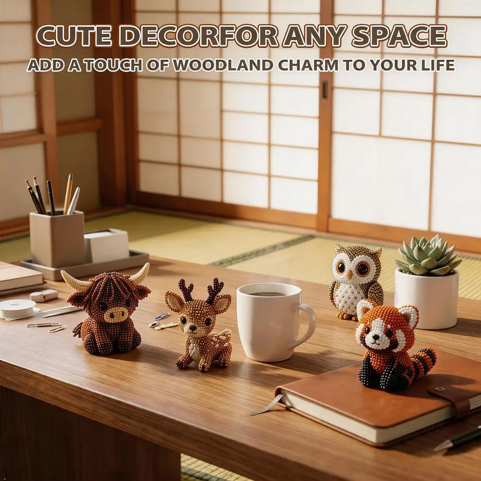 Фото Набор для творчества 3D-фигурок животных из бисера для взрослых: милые поделки ручной работы из бисера, набор для снятия стресса, креативные украшения, подарки для творчества своими руками №3