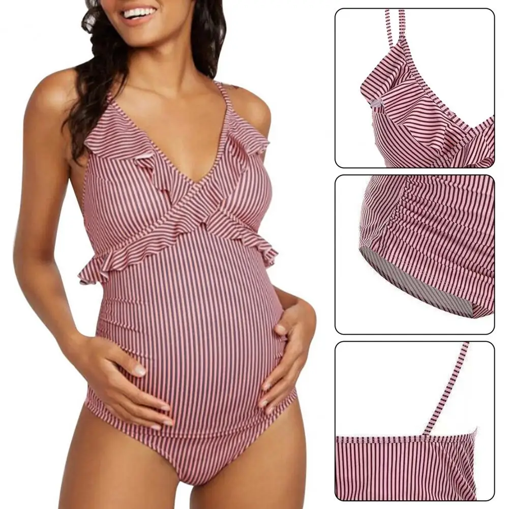

Modern Blend Fabric Hard-wearing Casual One Piece Pregnancy Beachwear for Outdoor Pregnancy Beachwear Maternity Swimsuit