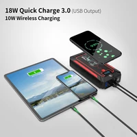 UTRAI 2500A urządzenie do awaryjnego uruchamiania Power Bank bateria przenośna ładowarka 10W bezprzewodowy ekran ładowania LCD młotek bezpieczeństwa urządzenie zapłonowe samochodu 4