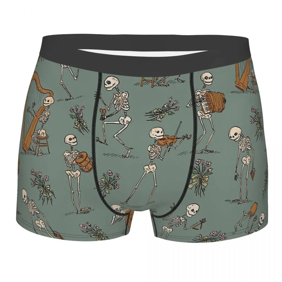 

Orchestra Bones Skeleton Souls Underpants Cotton Panties Man Underwear Sexy Shorts Boxer Briefs