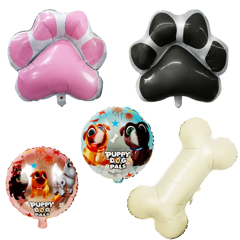 

2pcs Dog Paw Prints Balloons Bone foil Balloons Let's Pawty Party Supplies Pets Dog Birthday Party Decorations Baby Shower Decor