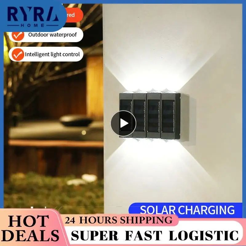 

5/8/10PCS White Light Anti-corrosion Solar Induction Lamps Aluminum Casting Courtyard Wall Lamps Unlimited Stitching Design Pvc