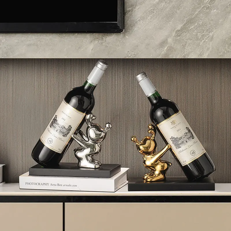 

Креативное украшение для винной стойки, украшение для дома, винный шкаф для гостиной, ТВ-тумба, ТВ-тумба, прихожей, украшение с кроликом