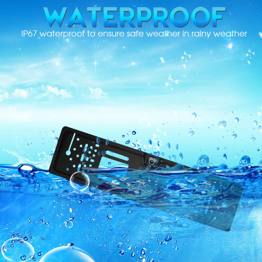 Европейская Рамка для номерного знака автомобиля камера заднего вида рыбий глаз