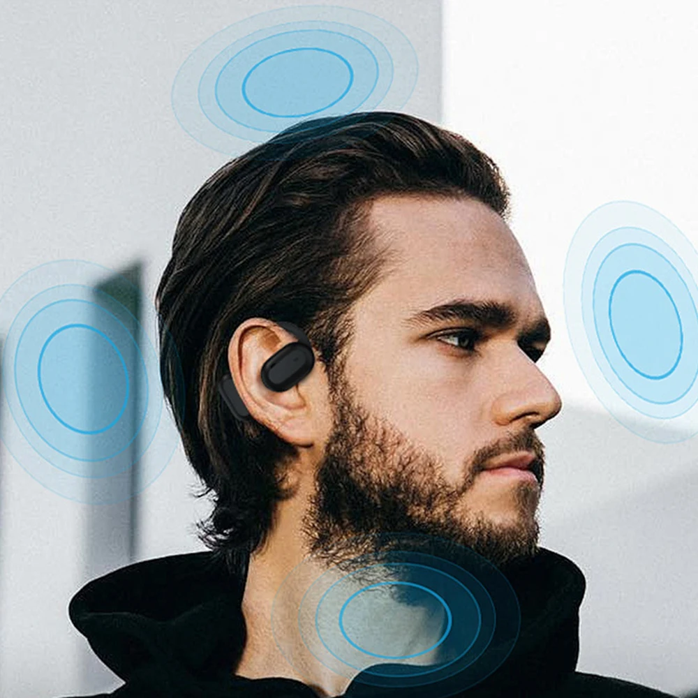 

Intelligent Noise Reduction Bluetooth Headset Long Range Clearness Earphone 360 ° Stereo Sound Effect Touch Control Headset