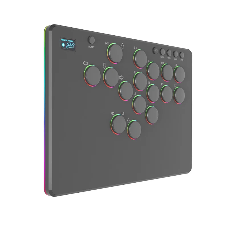 Фото Новый CEYYOR 2026 года, 14-кнопочный аркадный джойстик Hitbox с RGB-подсветкой, программируемыми макросами и настраиваемыми кнопками для файтинг-игр SF6. №4