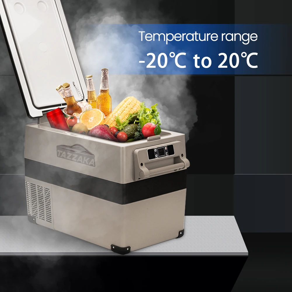 

Портативный автомобильный мини-холодильник 55 л 12 В 12/24 В постоянного тока и 110-240 В переменного тока для вождения, дорожный автомобильный хол...