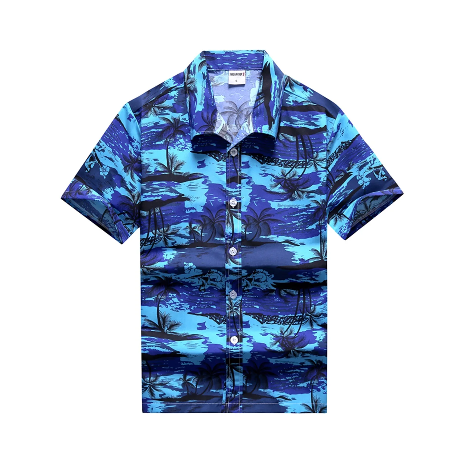 Fashion Mens Hawaiian Shirt Male Casual Colorful Printed Beach Shirts Short Sleeve Plus Size 5XL Hawaiana