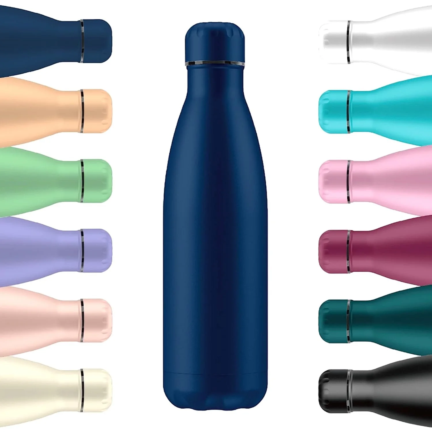 

Reusable Stainless Steel Thermal Water Bottle BPA Free Keeps 12H Cold / Hot Double Wall Vacuum Leak Proof for Sport/Gym/Travel