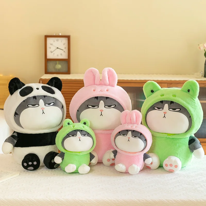 

Cross-Dressing Cute Rabbit Cat Panda Plush Toy Kawaii High Quality Soft Stuffed Animal Cat Plush Doll Room Decoration Children'S