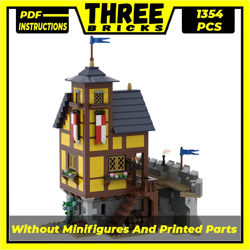 

Строительные блоки Moc, модель замка, технический конструктор для расширения средневекового замка, сборка «сделай сам», строительные игрушки для детей, праздничный подарок