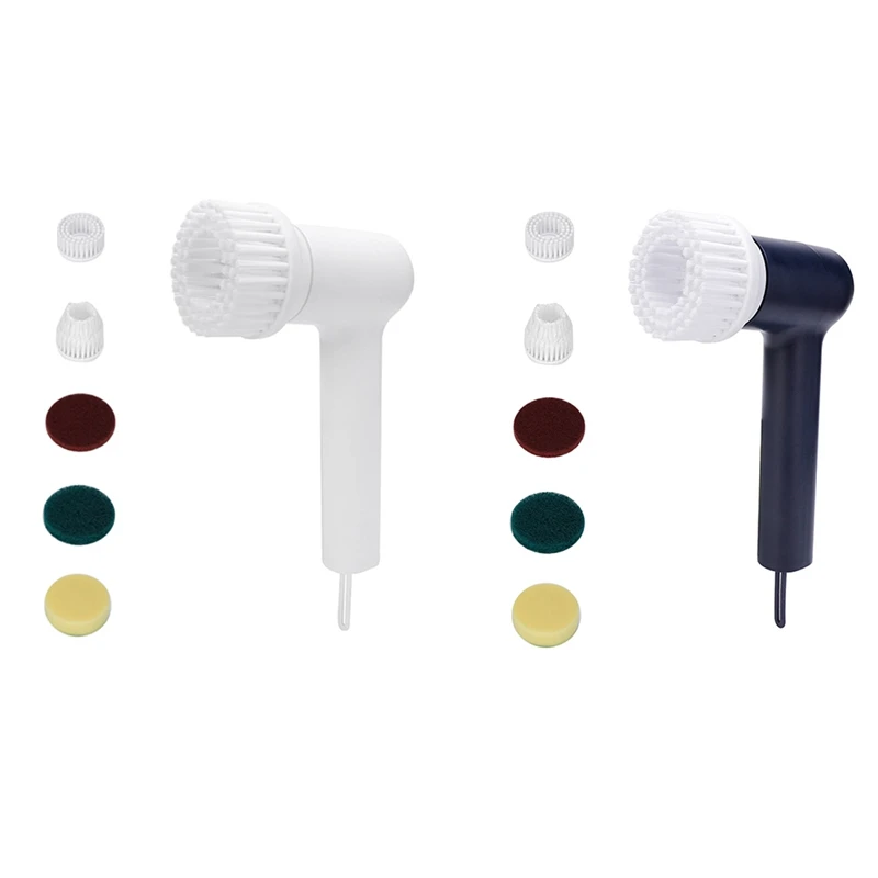 

Electric Spin Scrubber, Cordless Power Scrubber Cleaning Brush With 2 Rotating Speeds And 5 Brush Heads
