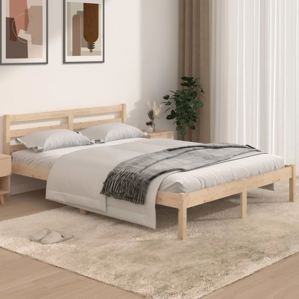 

Day Bed Frame, Solid Pine Wood Bed, Bedroom Furniture Brown 140x190cm