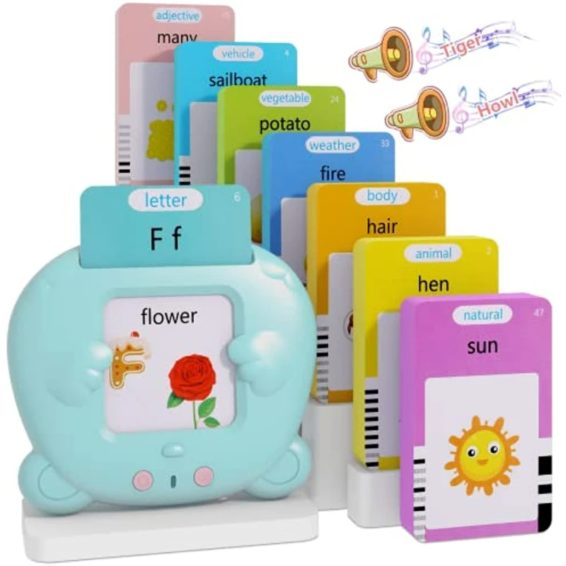 

Kids Sight Words Games Talking Flash Cards Learning English Machine Education Electronic Book Toddlers 2-6 Years Reading Gadget