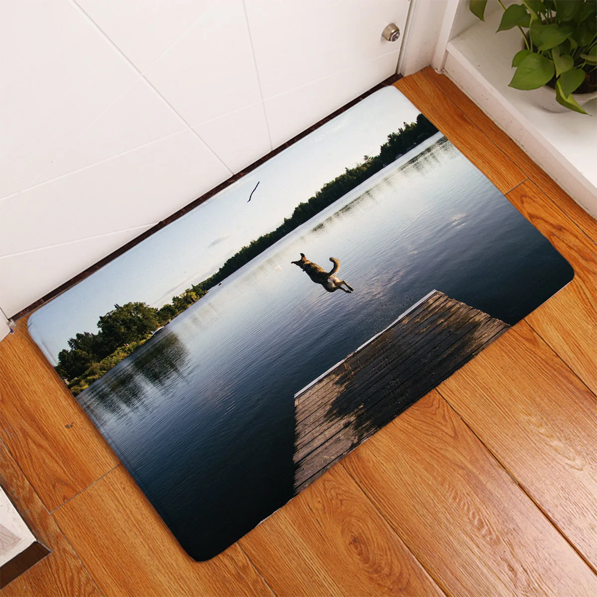 

2 Sizes Door Mats Anti Slip Floor Carpet Elephant Animals Printed Doormat for Bathroom Kitchen Entrance Accept Your Own Designs