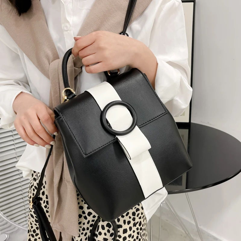 

Женский рюкзак, модный кожаный рюкзак высокого качества, Женский дорожный рюкзак, женский роскошный дизайнерский маленький школьный рюкза...