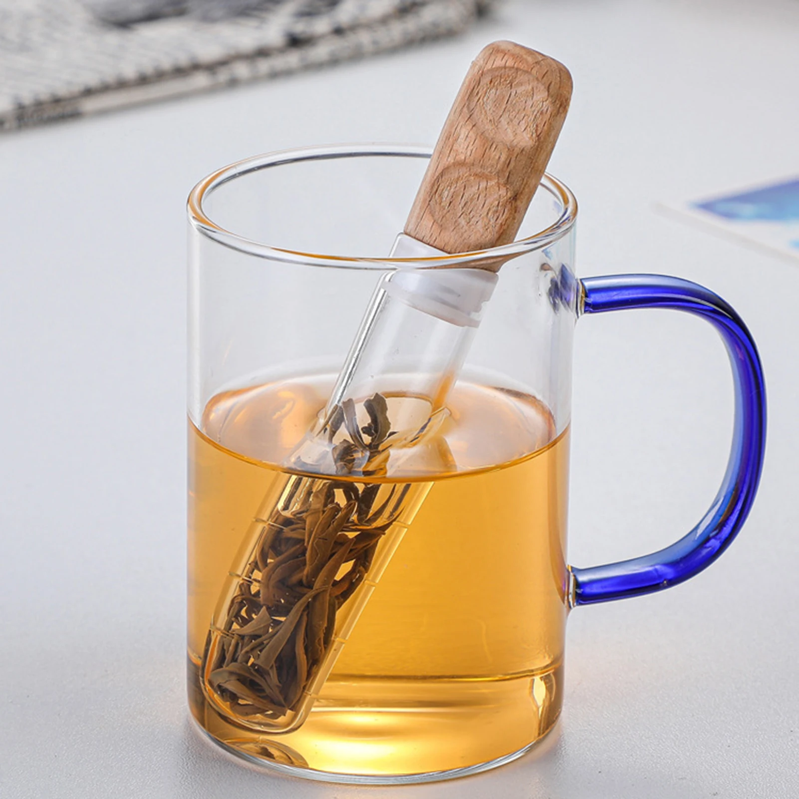 

Home Glass Tea Infuser Empty Bottle Mini Transparent Tea Strainer Cork Glass Bottle Tube Brewing Test Tube Tea Set Kitchen Tool