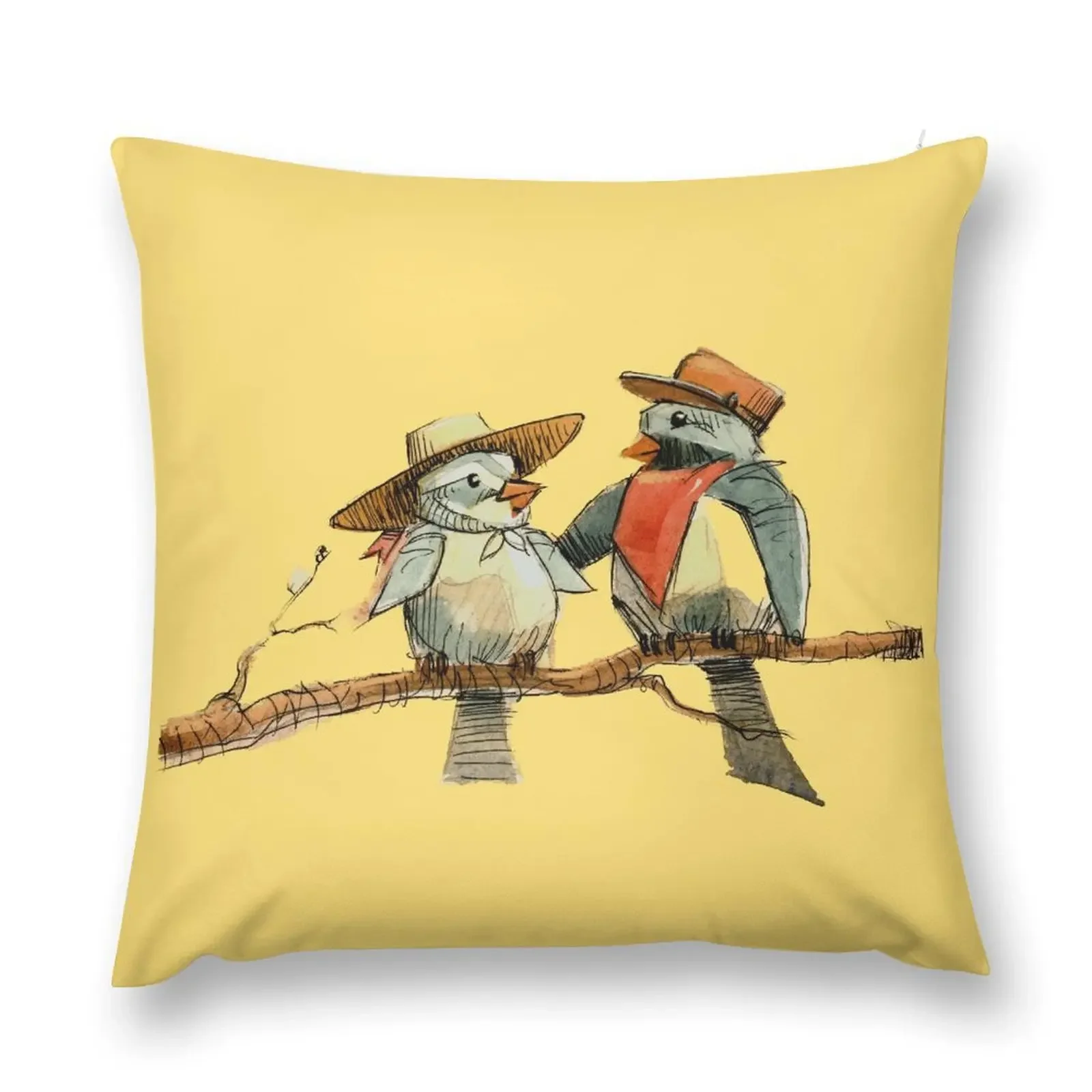 Печатная декоративная подушка Courtship из полиэстера