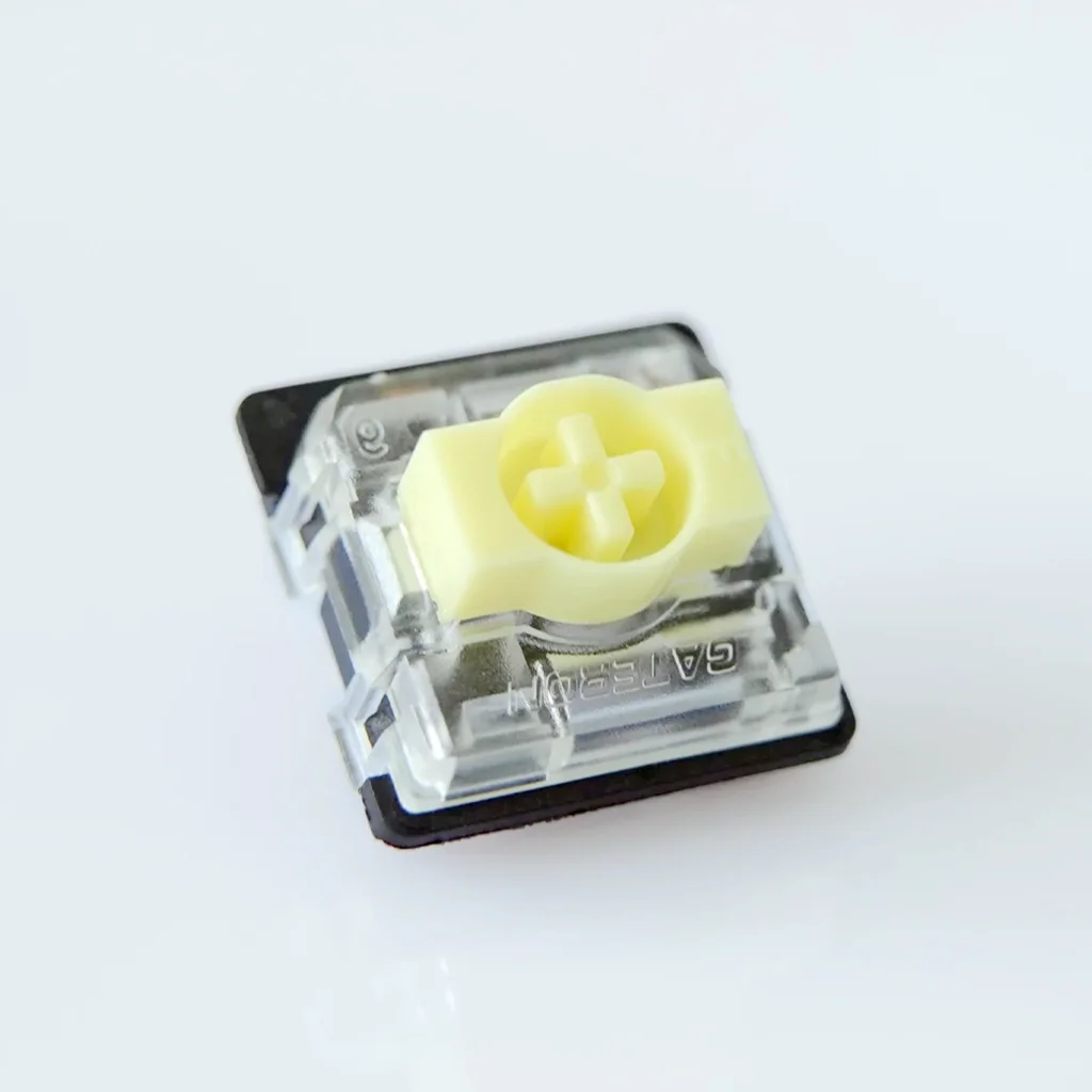 Фото Механический мини-переключатель GATERON KS-33 Low Profile 2.0 Banana Switch с 3 контактами, настраиваемой RGB-подсветкой, светло-зеленый, для игровых клавиатур и ПК №1