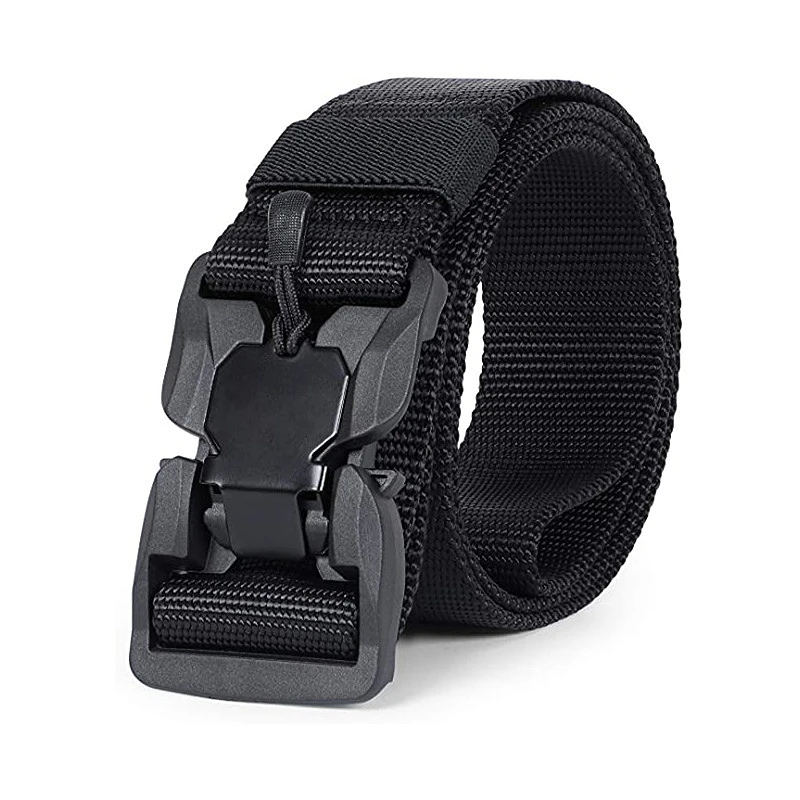 Outdoor survival hunting tactical belt Quick release magnetic buckle Military nylon sports accessories Men's and women's belt