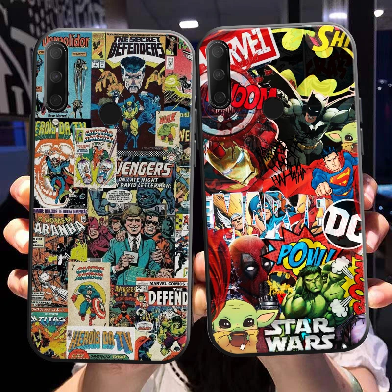 

Marvel Avengers Logo For Huawei Honor 10X 9X Pro Lite Phone Case For Honor 8X Silicone Cover Carcasa Liquid Silicon Back Black