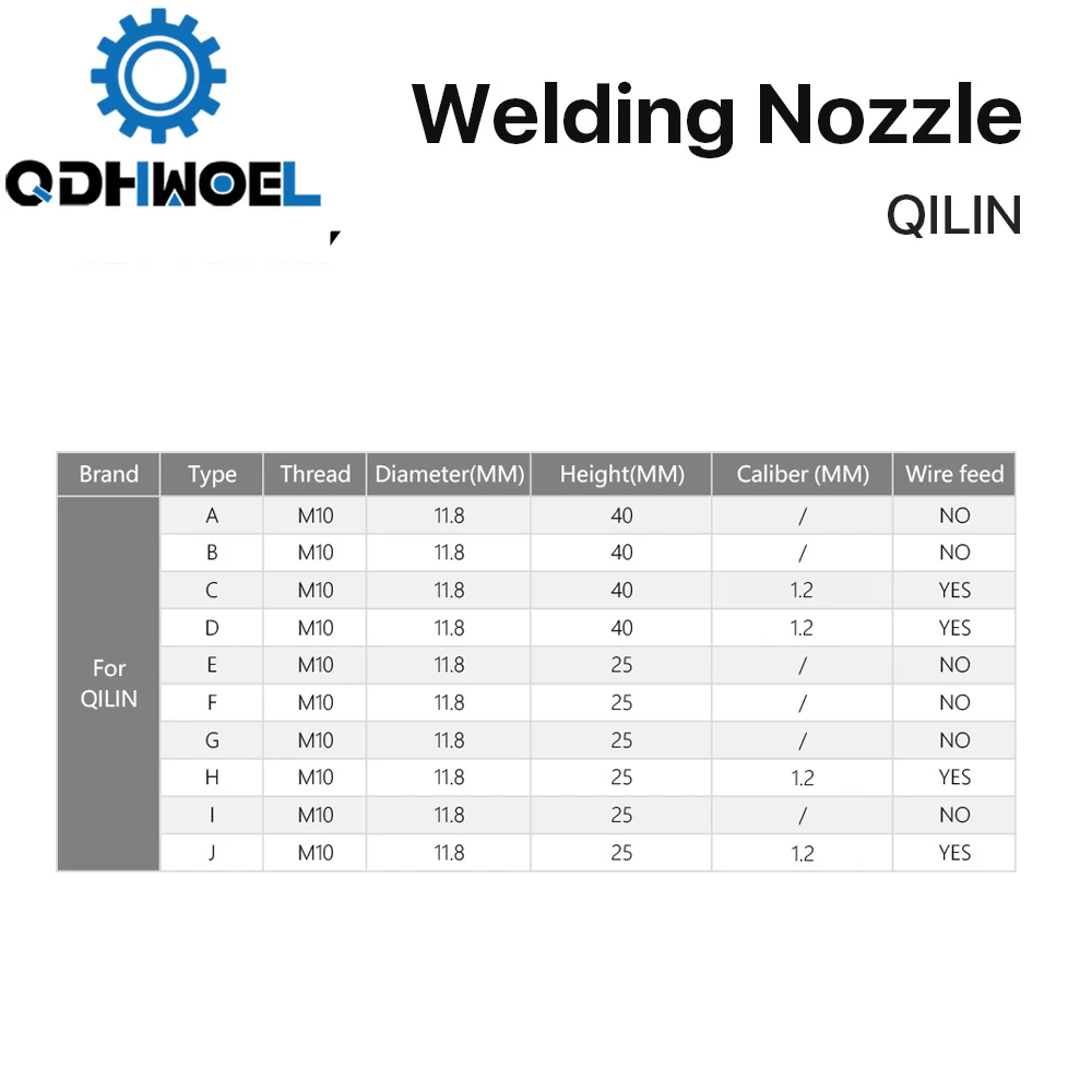 QILIN лазерная сварочная насадка M10 диаметр резьбы 11 8 мм ручные медные сварочные