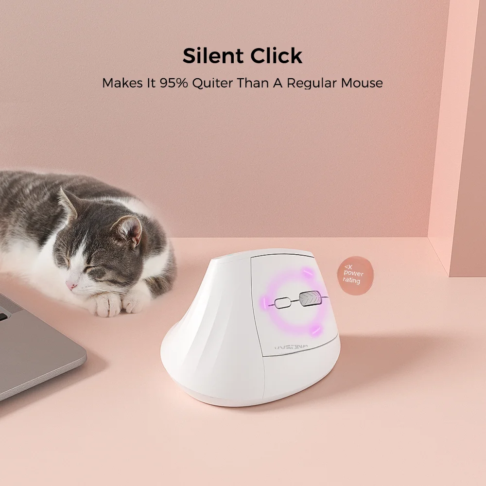 Мышь Вертикальная беспроводная эргономичная с 6 бесшумными кнопками 4000DPI