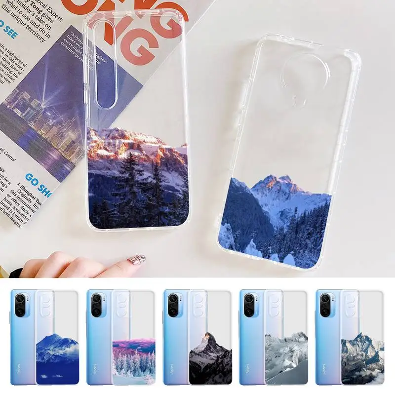 

FHNBLJ Sunset Cloud Mountain Phone Case for Samsung A51 A52 A71 A12 for Redmi 7 9 9A for Huawei Honor8X 10i Clear Case