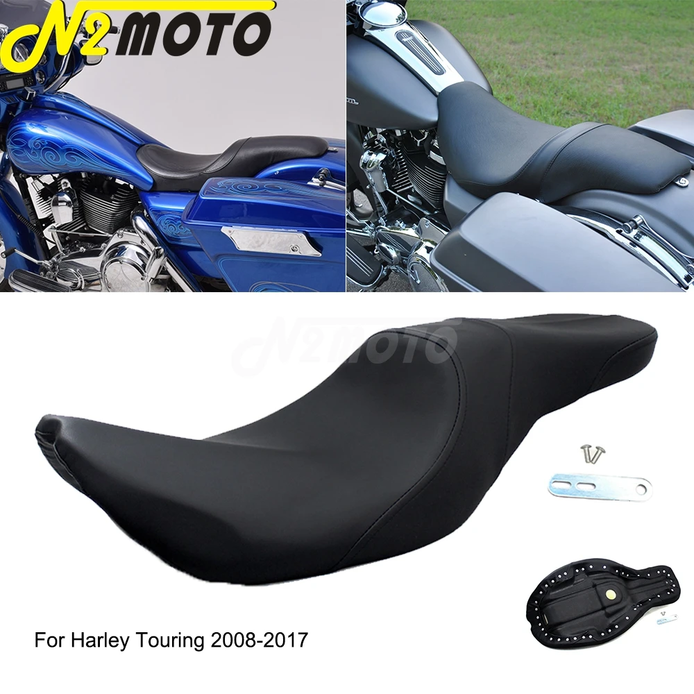 

For Harley Touring CVO Electra Road Glide Road King Ultra Limited FLHT FLTR FLHX 2008-17 Motorcycle 2-Up Passenger Seat Cushion