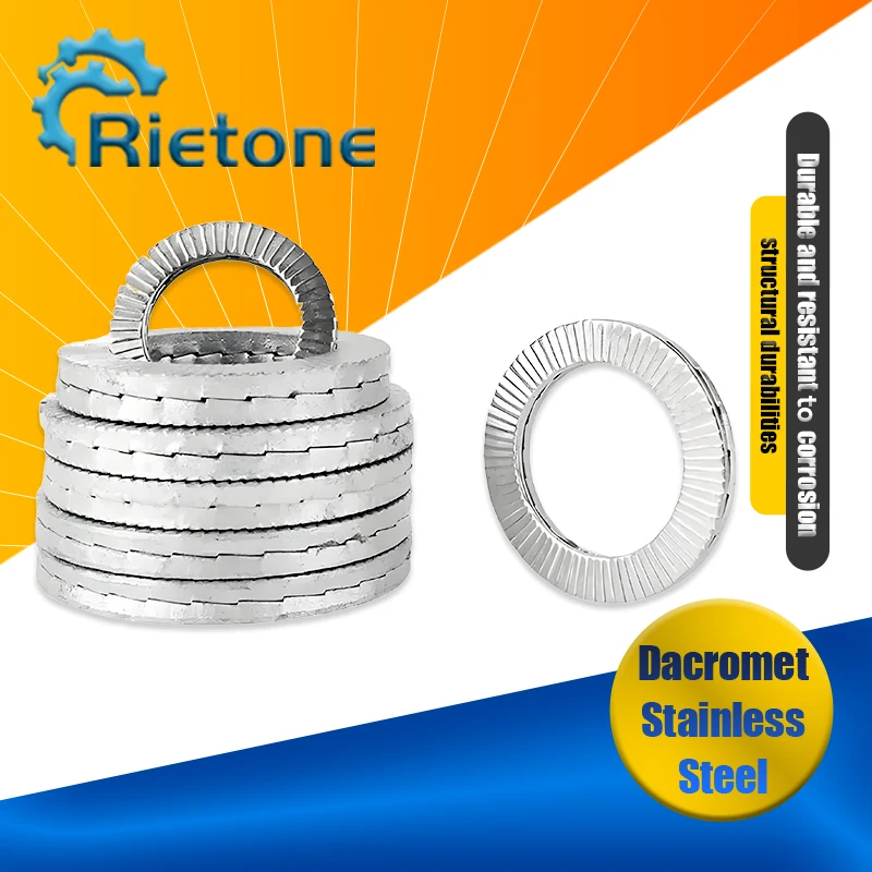 

M3 M4 M5 M6 M8 M10 M12 M14 M16~M22 Дакометр из нержавеющей стали Двухъярусная самоблокирующаяся шайба Клиновой замок Свободная противоударная прокладка.