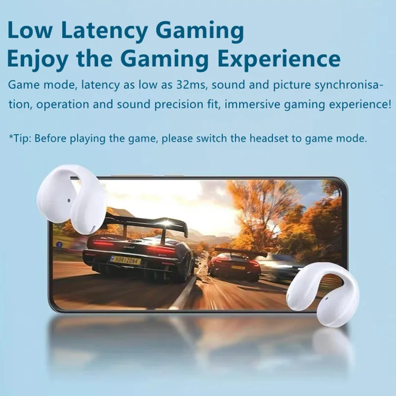 Наушники COOWOO с воздушной проводимостью Bluetooth-наушники клипсой