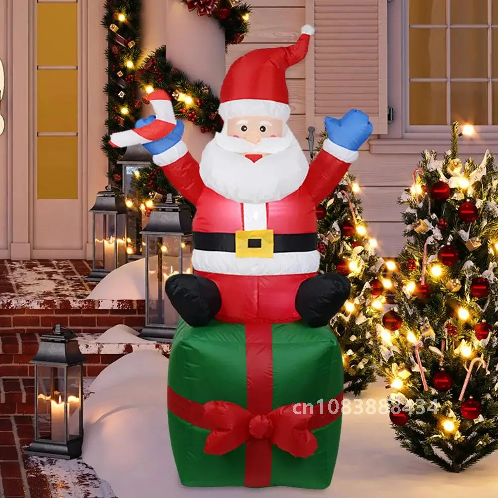 Рождественские надувные лодки светящиеся снеговики пингвины Санта-Клаус