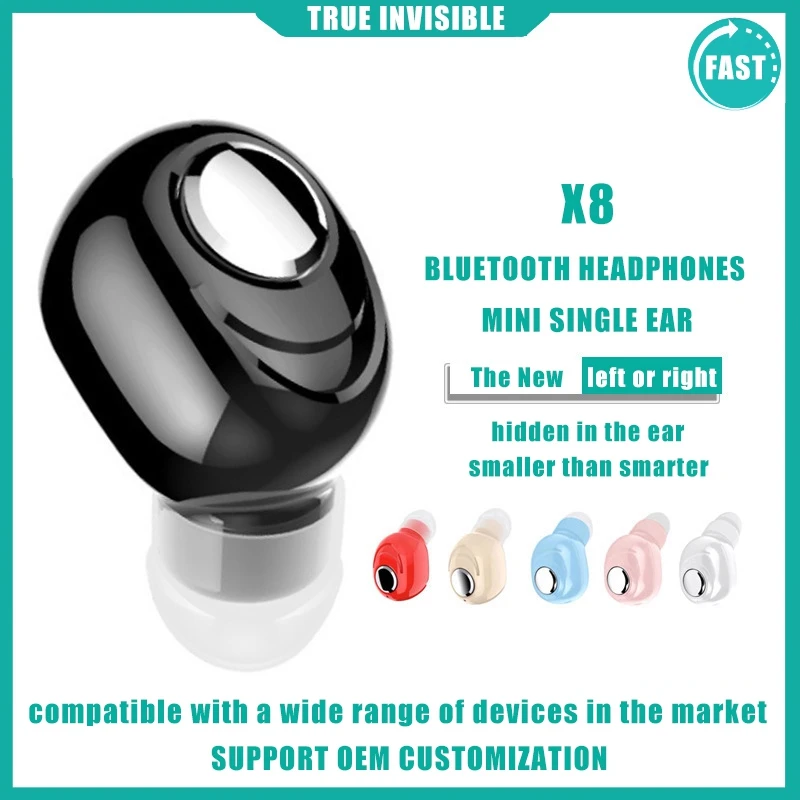 

Mini Wireless Bluetooth Earphones in Ear Sports with Mic Business Call Handsfree Headset Music Earbuds For iPhone Samsung Xiaomi