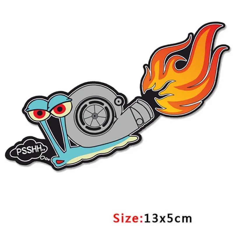 

Классический дизайн, забавная наклейка PSSHH с улиткой и турбиной, гоночная наклейка, украшение для автомобиля