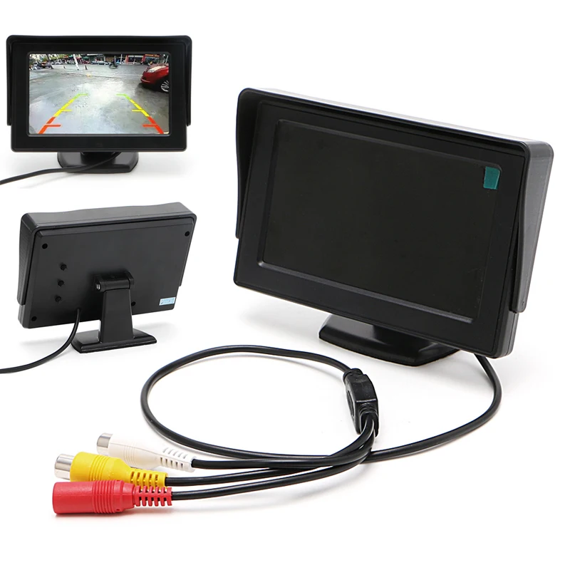

2 In1 Car Parking Kit 4.3" TFT LCD Monitor+Waterproof Reversing Rearview Camera Dropshipping