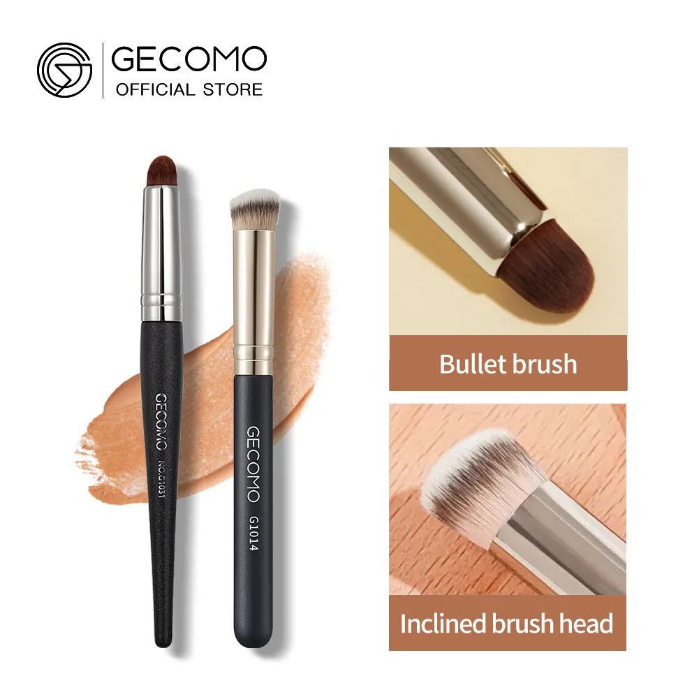 Кисть для консилера GECOMO Классическая угловая круглая без следов нанесения