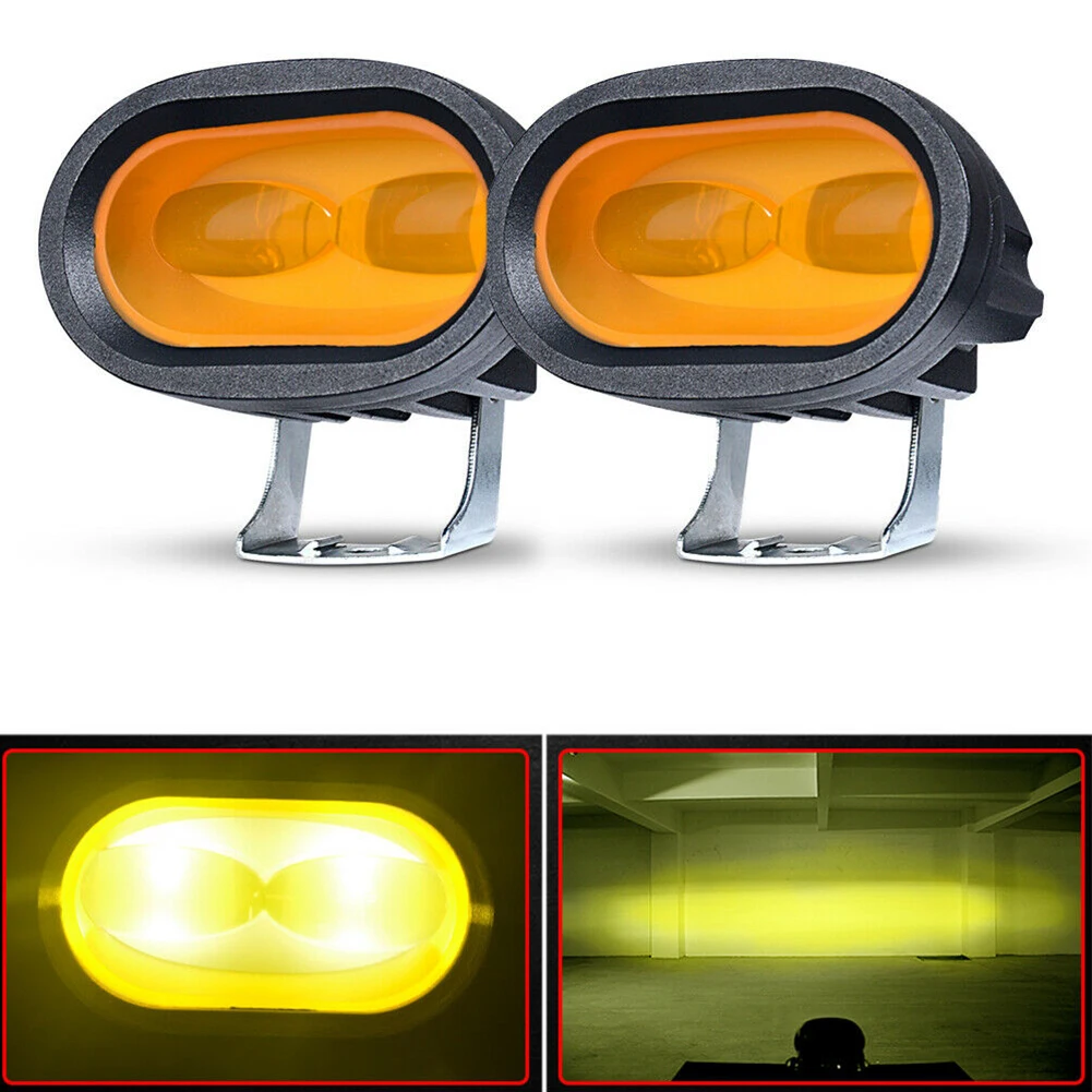 

2PCS 20W LED Work Light Bar Amber Spotlights Fog Lamp Waterproof Truck ATV UTV SUV Off Road Motorcycle Working Light