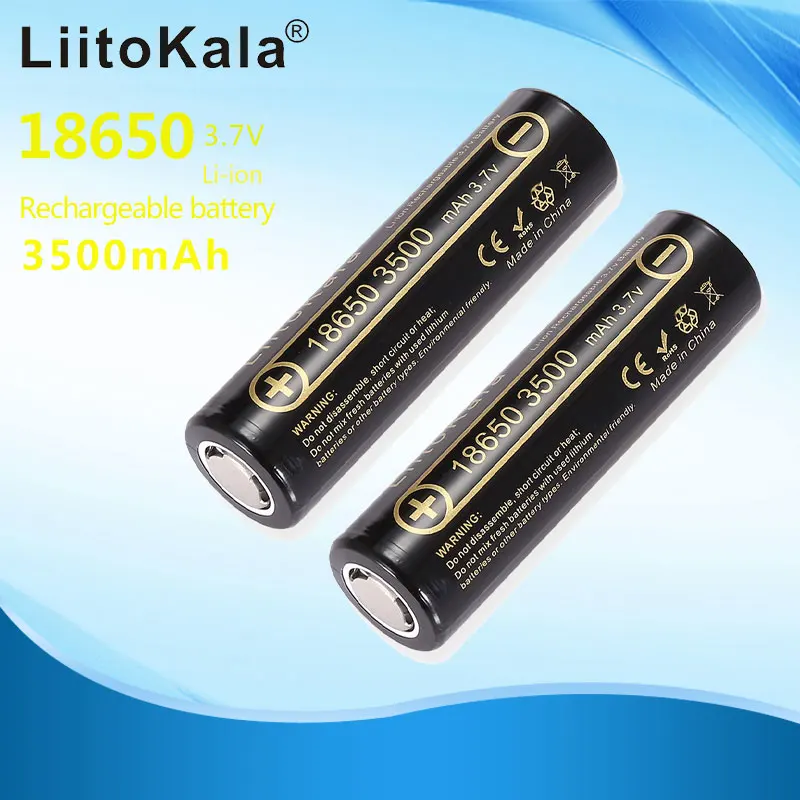 

30PCS LiitoKala Lii-35A 18650 3500mAh 3.7V Li-Ion Rechargeable Battery 10A Lithium Battery High Drain For Flashinglight Vaping
